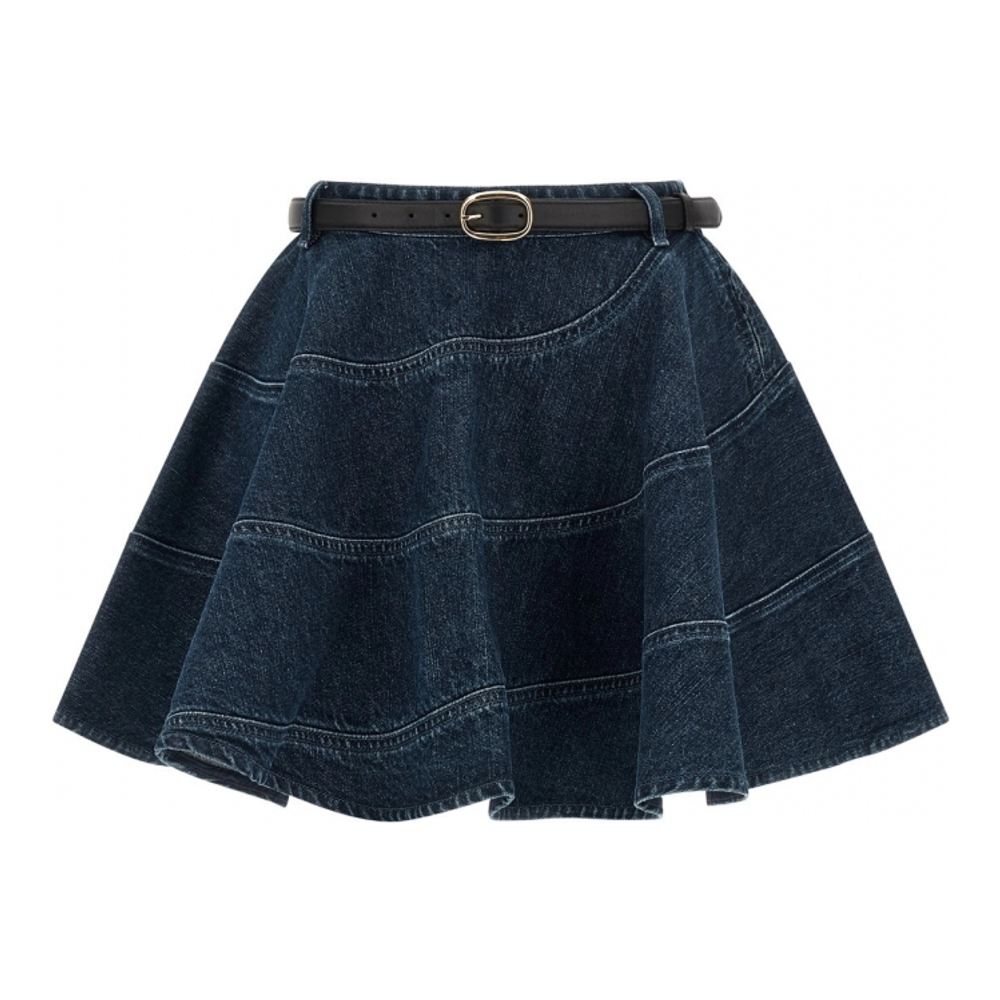 Women's 'Flared Denim' Mini Skirt
