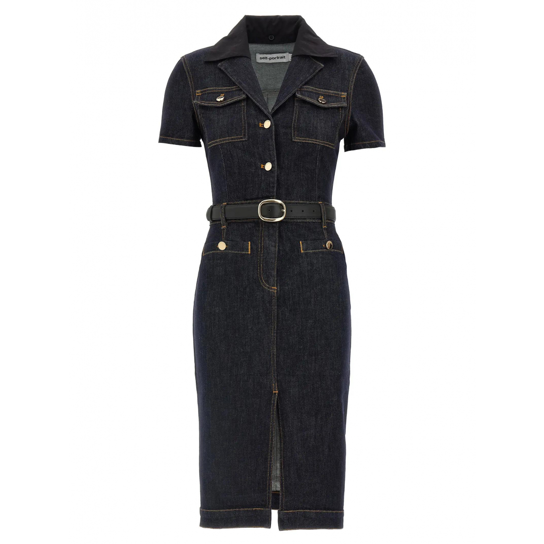 Women's 'Denim-Shirt' Midi Dress