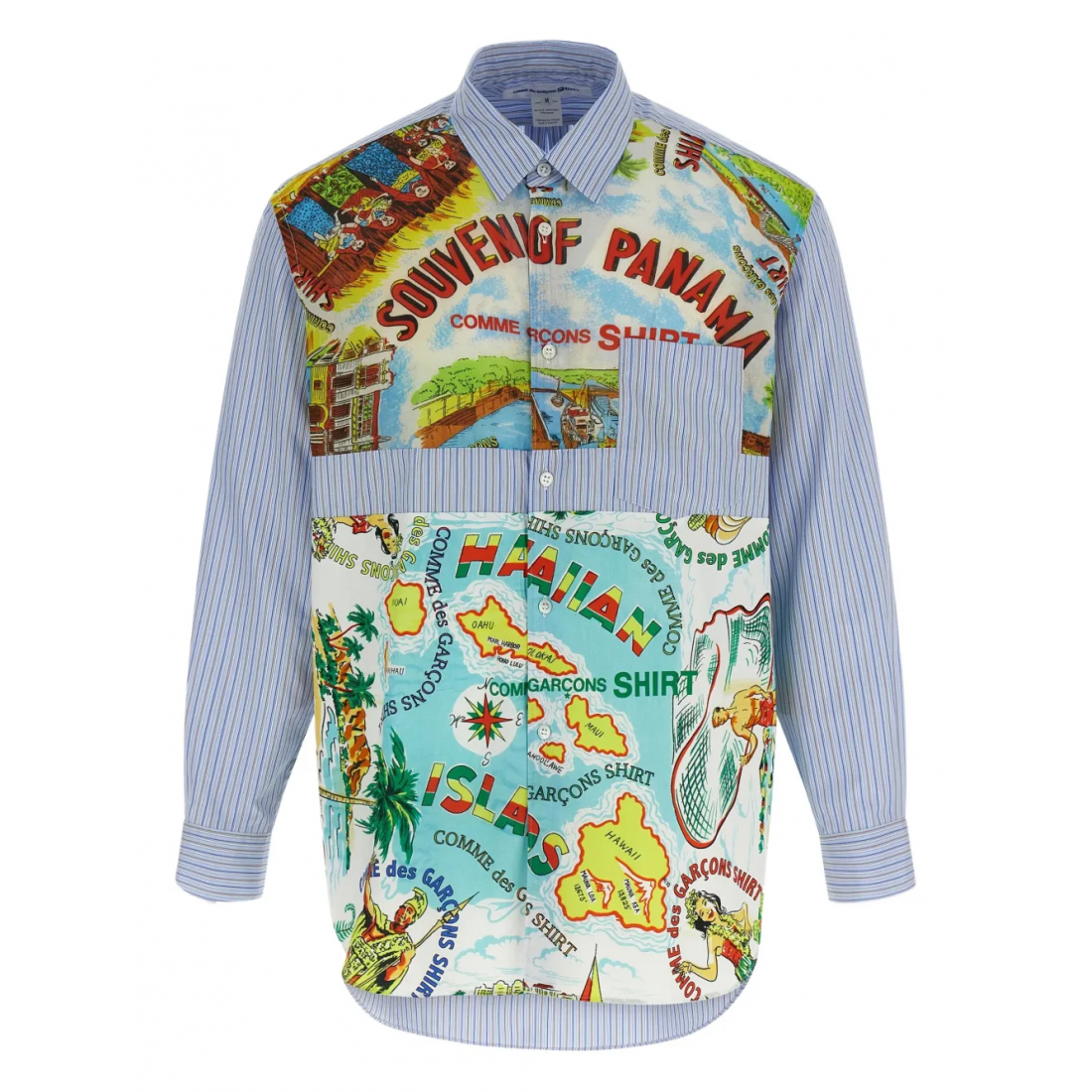 Men's 'Striped Patterned-Insert' Shirt