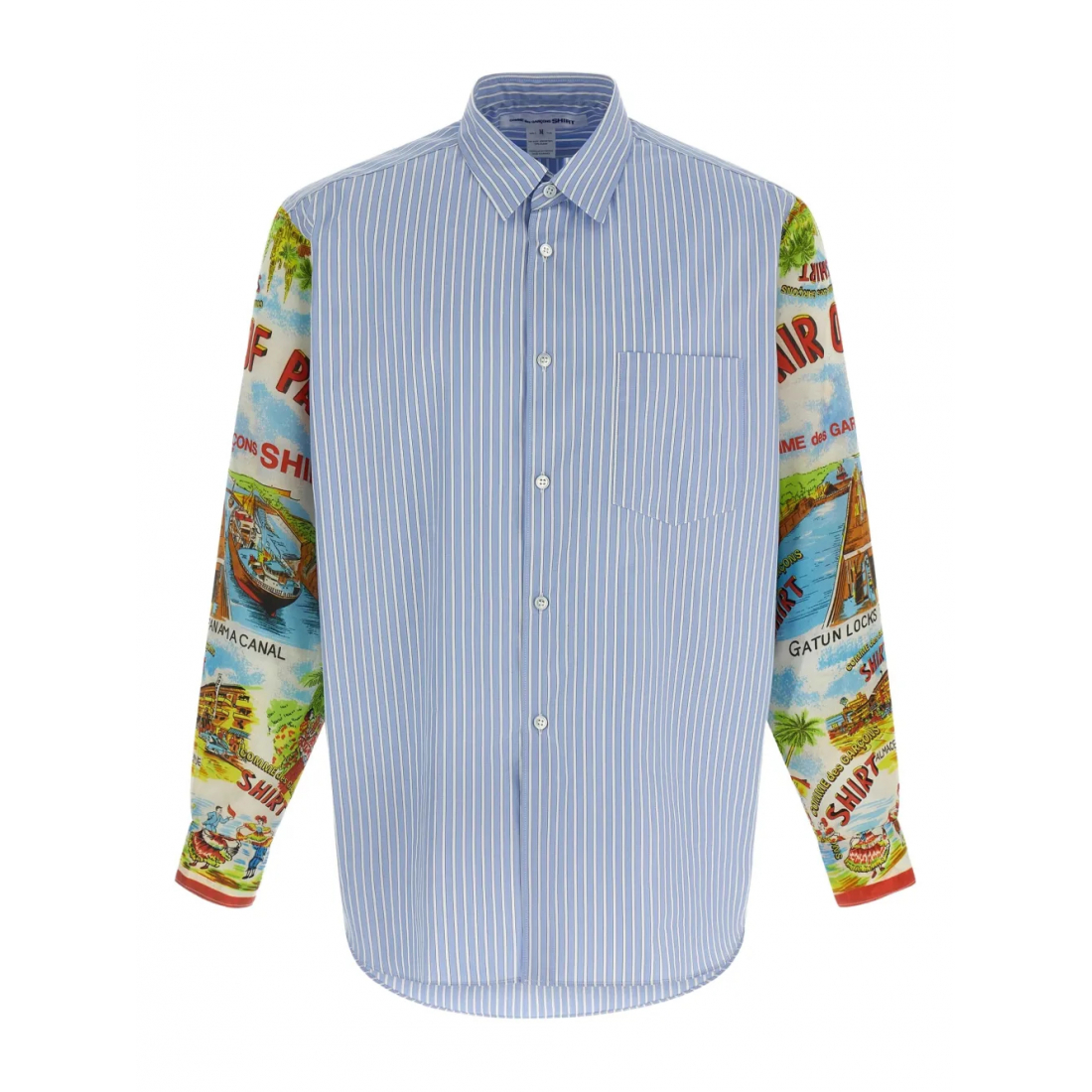 Men's 'Striped Patterned-Sleeve' Shirt