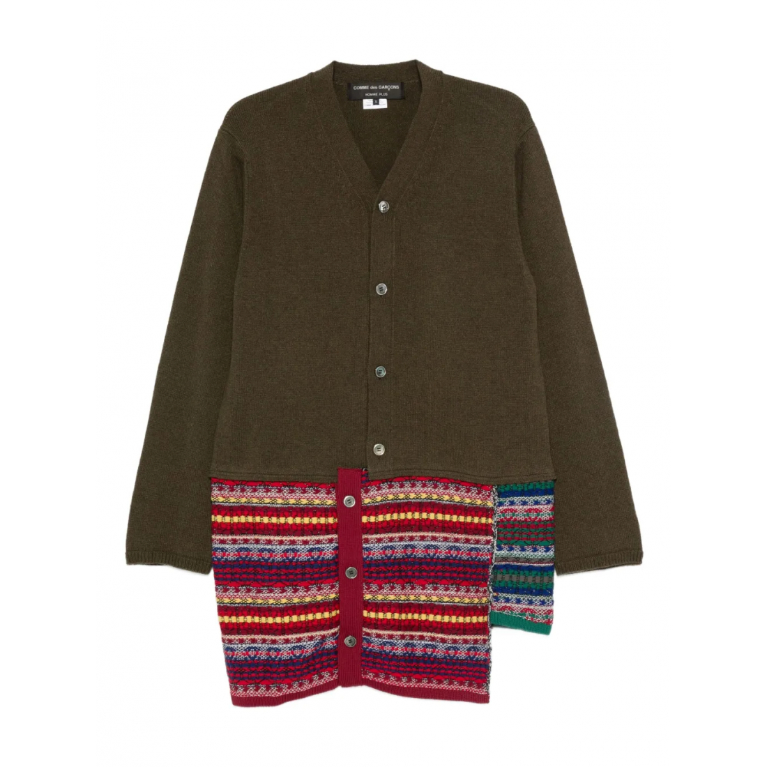 Men's 'Patterned-Patchwork' Cardigan