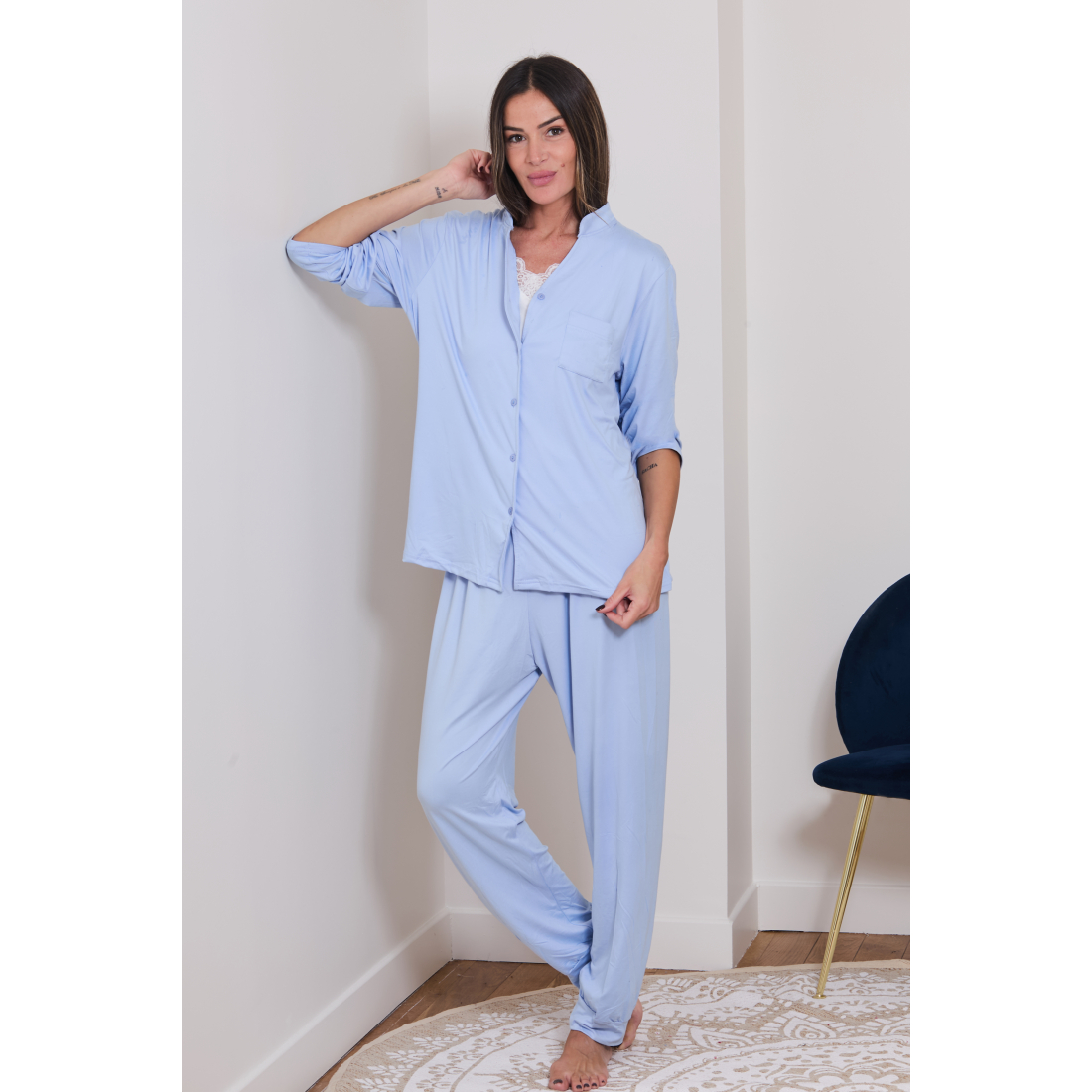 Pyjama 'Aneth' pour Femmes - 3 Pièces