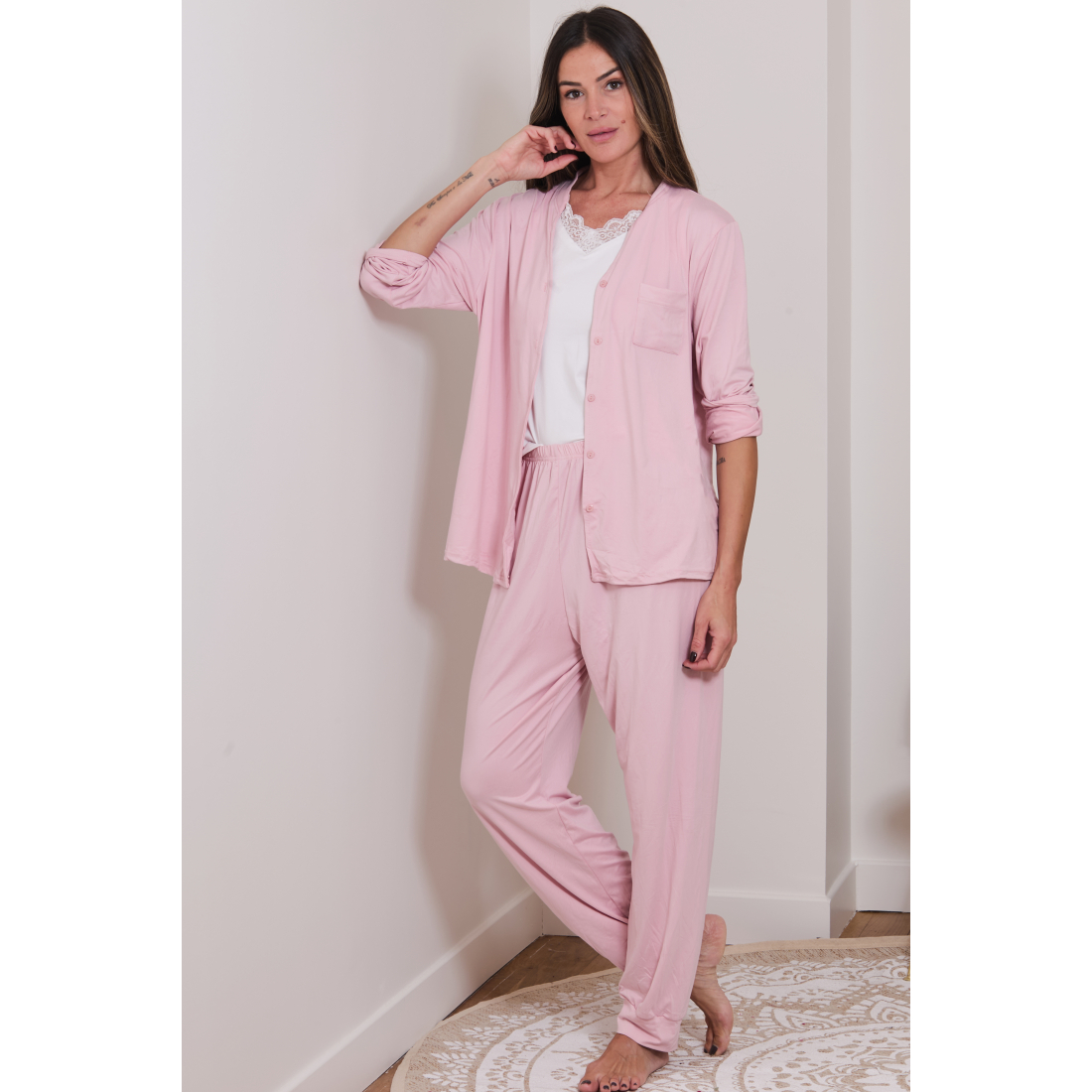 Pyjama 'Aneth' pour Femmes - 3 Pièces