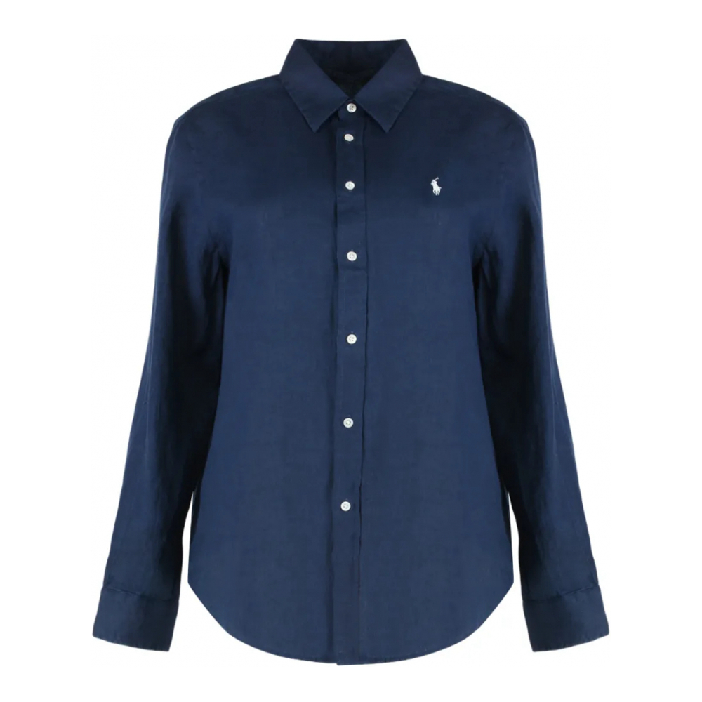 Chemise en lin 'Long-Sleeve' pour Femmes