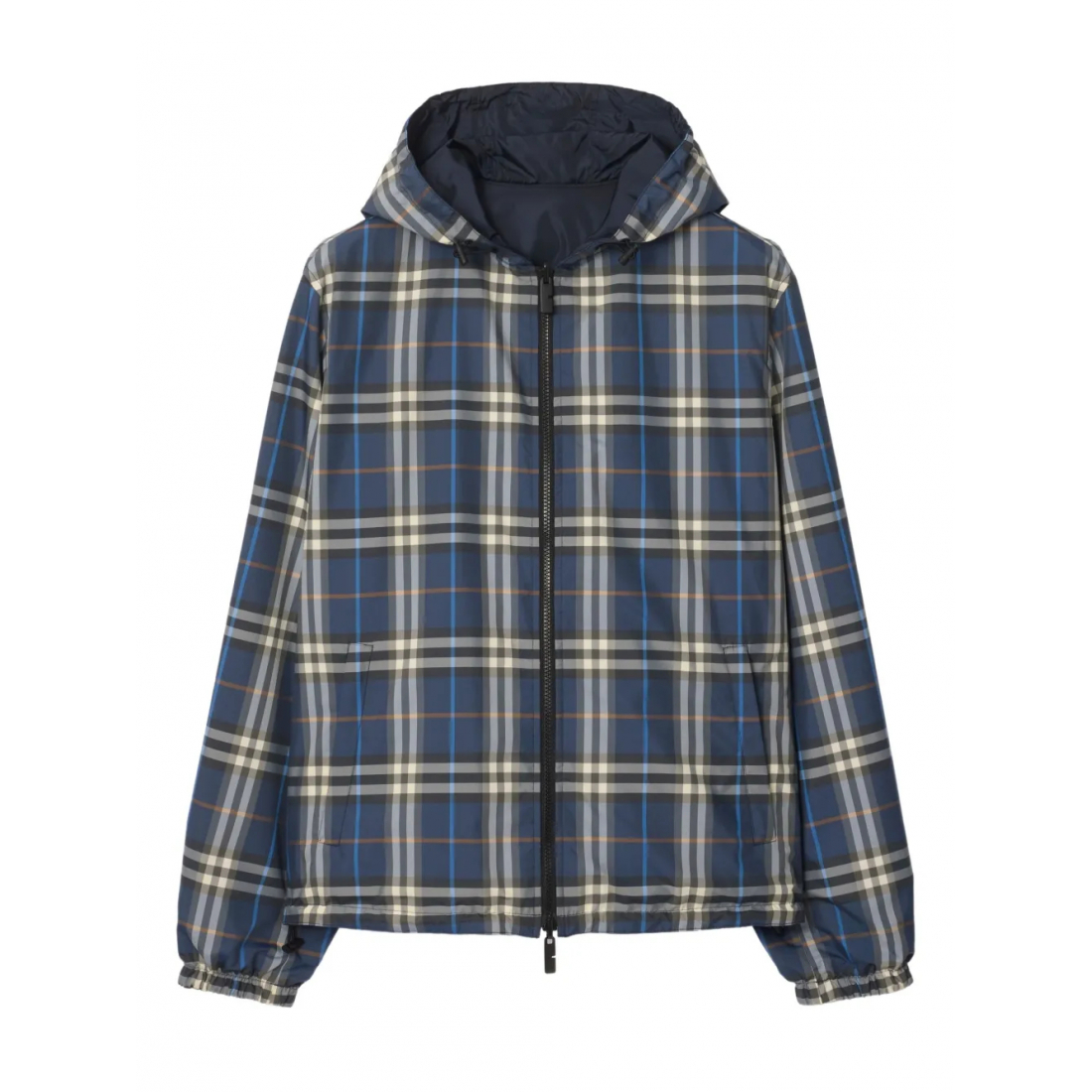 'Check-Pattern Hooded Reversible' Regenjacke  für Herren