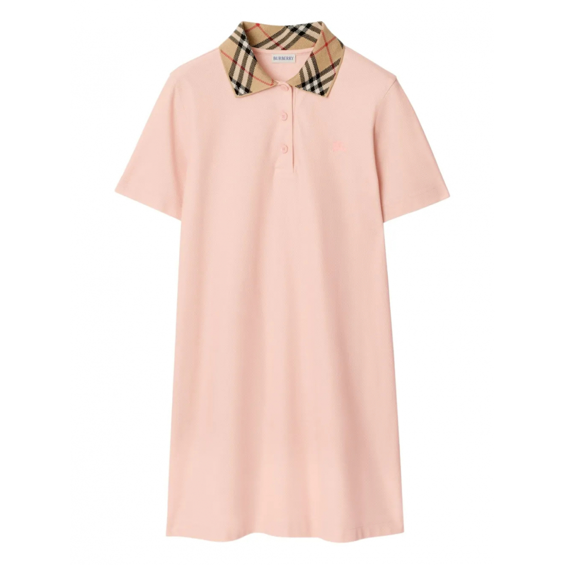 Robe mini 'Check-Collar Cotton Polo Shirt' pour Femmes