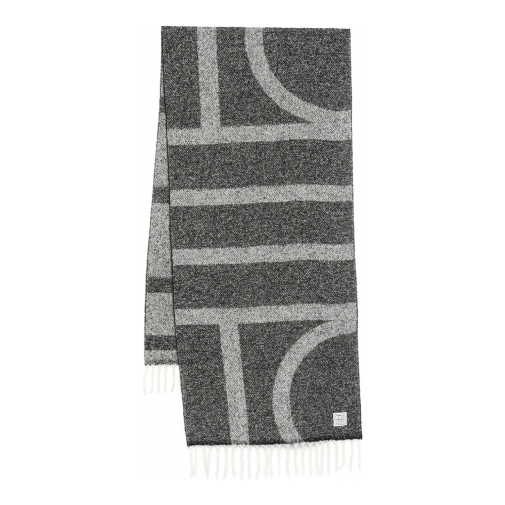 Women's 'Monogram Jacquard' Wool Scarf