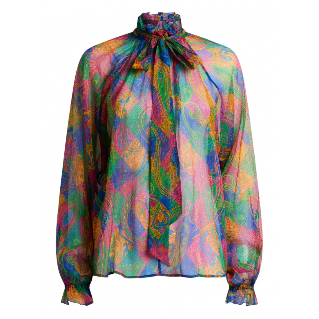 'Geometric Paisley' Langärmeliges Oberteil für Damen