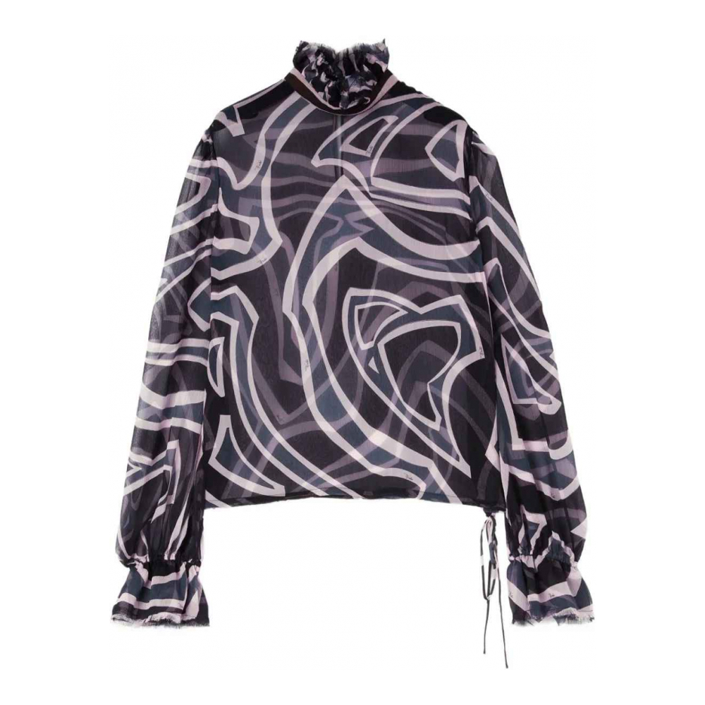 Blouse 'Labirinto Print Balloon-Sleeves' pour Femmes