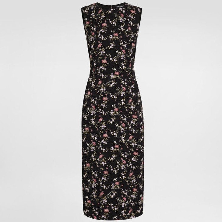 Robe Midi 'Floral-Print' pour Femmes