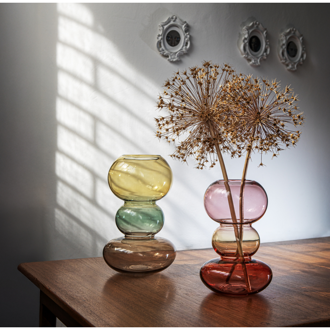 'Large Round Rainbow' Vase - 33.5 cm