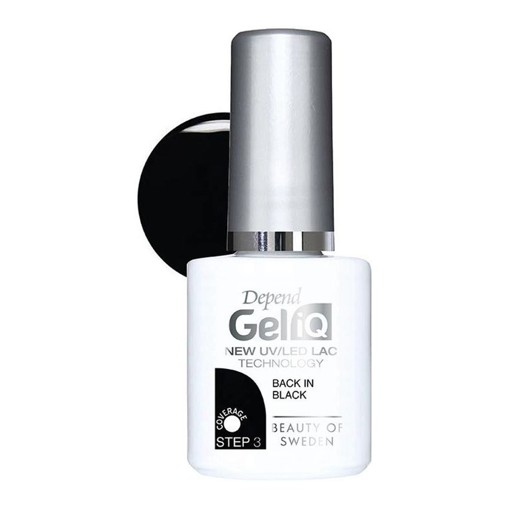 'Depend Gel IQ' Gel Nail Polish - Back in Black 5 ml