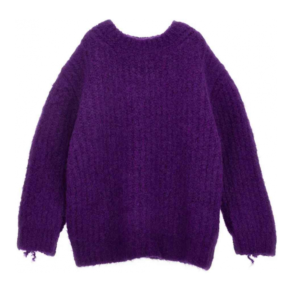 Girl's 'Ribbed Knit Fringe' Sweatshirt