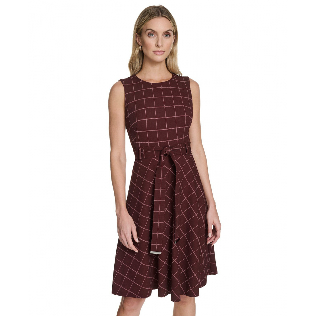 Women's 'Belted' Fit & Flare Dress