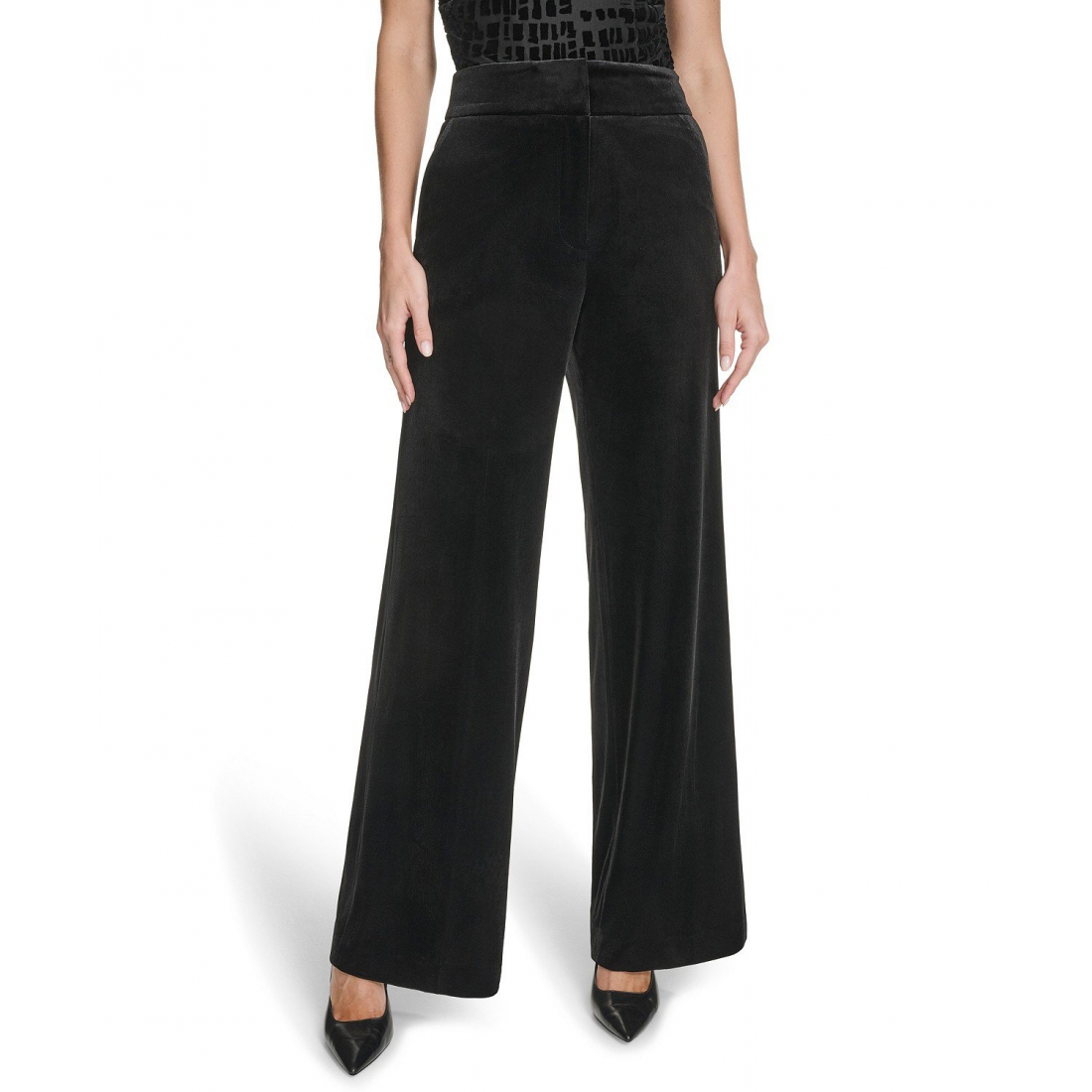 Pantalon 'Wide-Leg Mid-Rise' pour Femmes