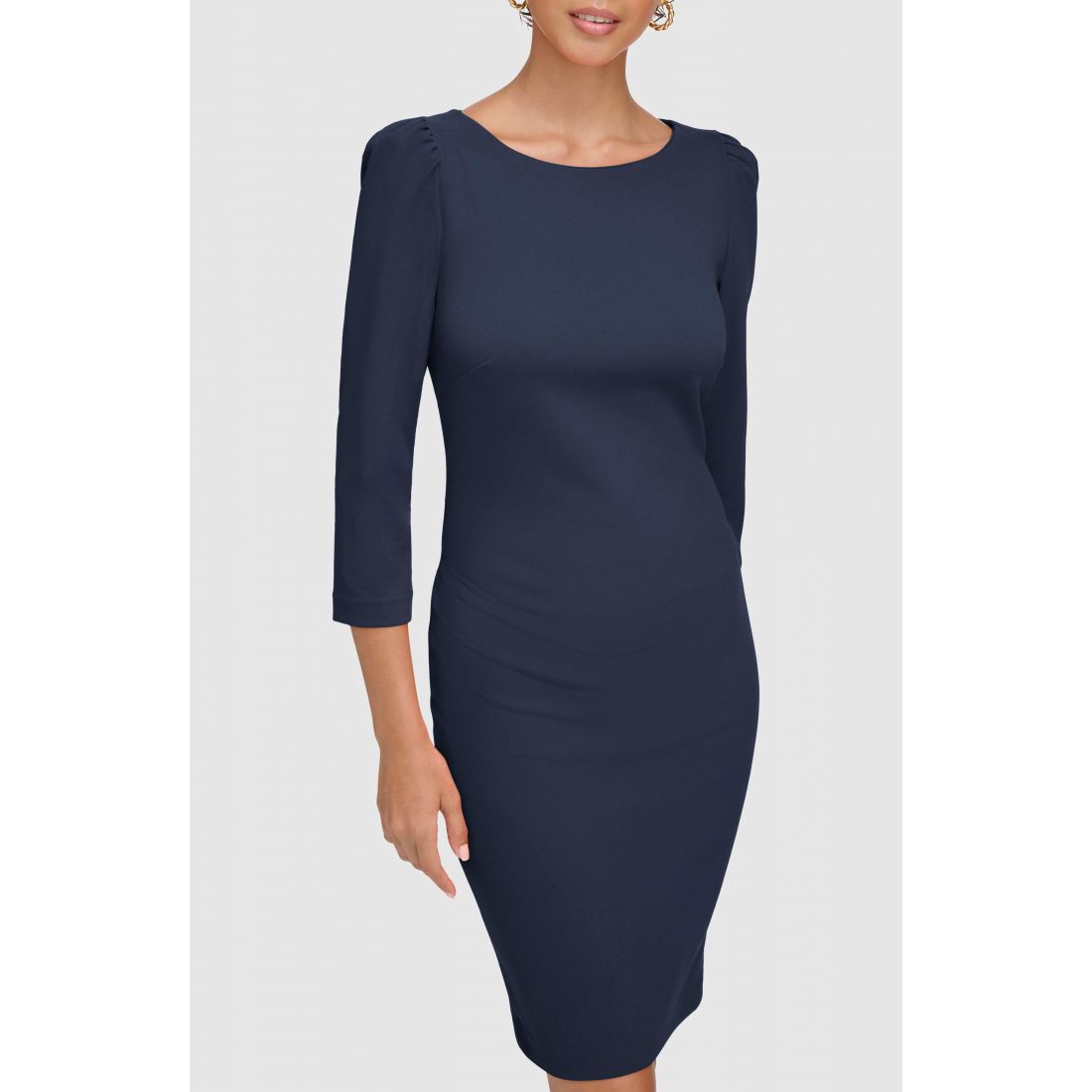Women's 'Three-Quarter Sleeve Scuba Crepe' Sheath Dress