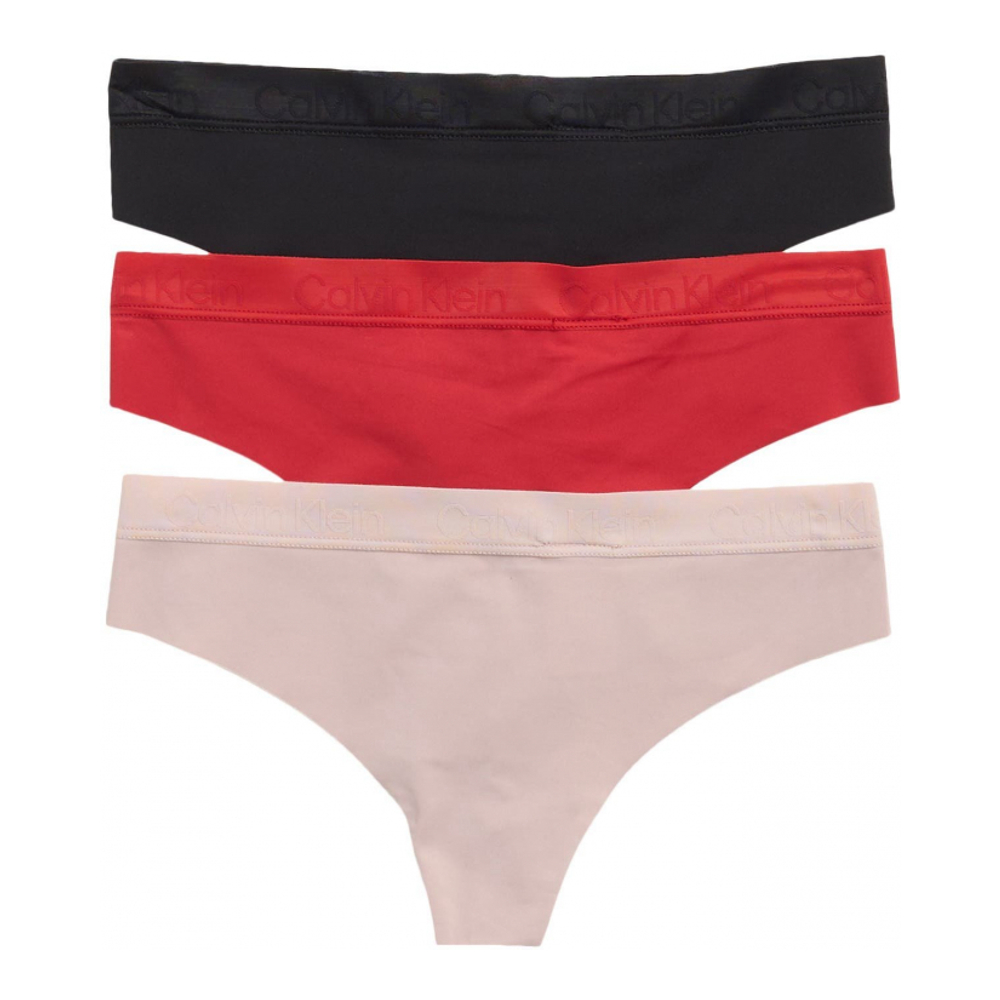 Tangas 'Raw Edge Assorted 3-Pack' pour Femmes