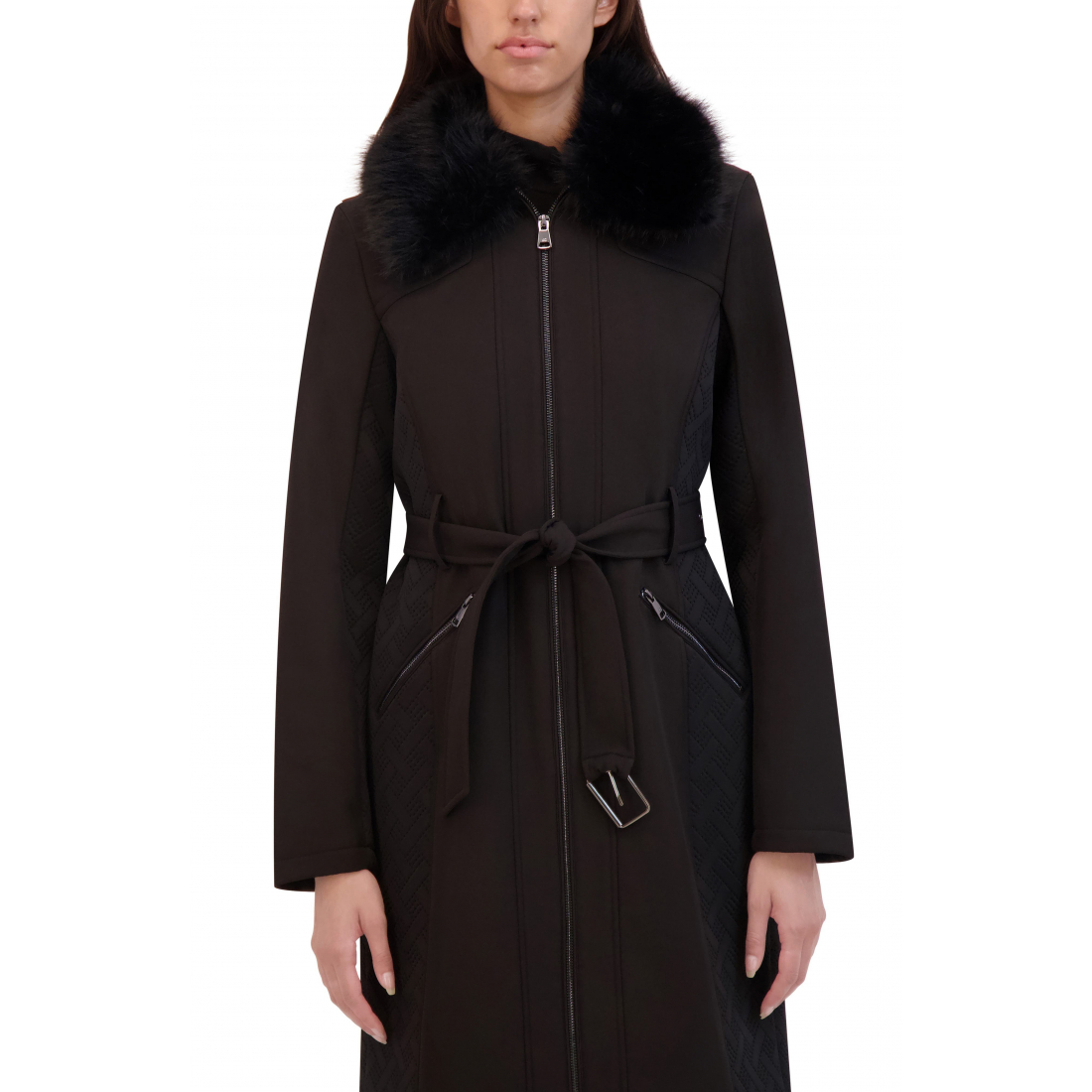 Manteau à ceinture 'Softshell Longline' pour Femmes