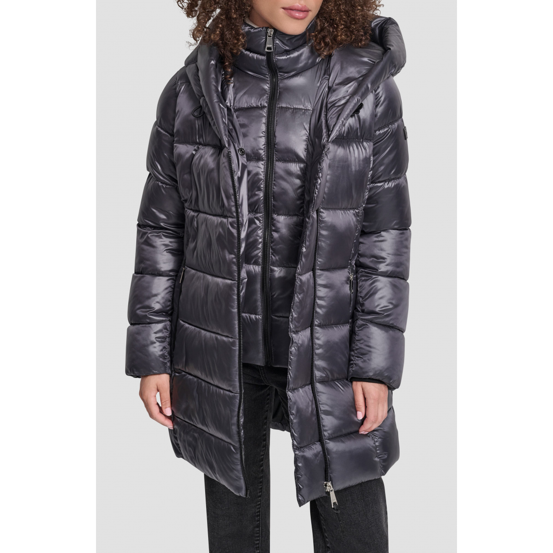 Women's 'Asymmetric Bib Packable' Puffer Coat