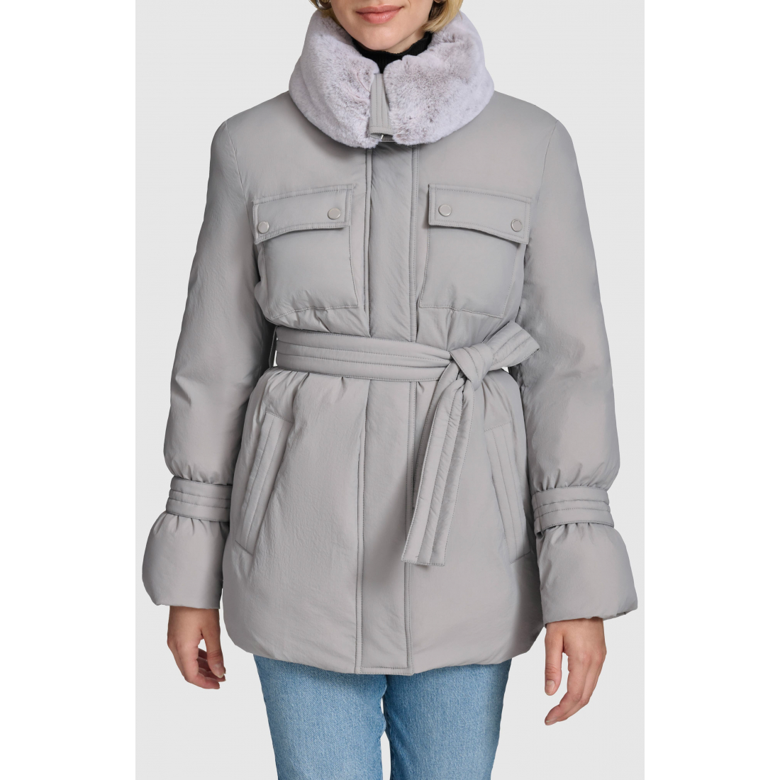 Manteau matelassé 'Laken Belted' pour Femmes