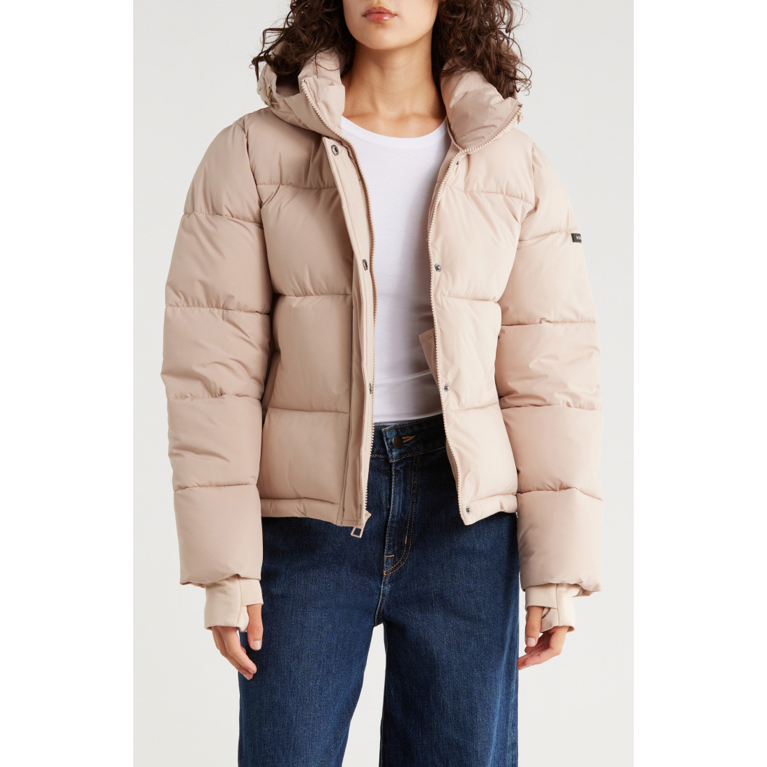 Veste matelassée 'Missy Hooded Water Resistant Crop' pour Femmes