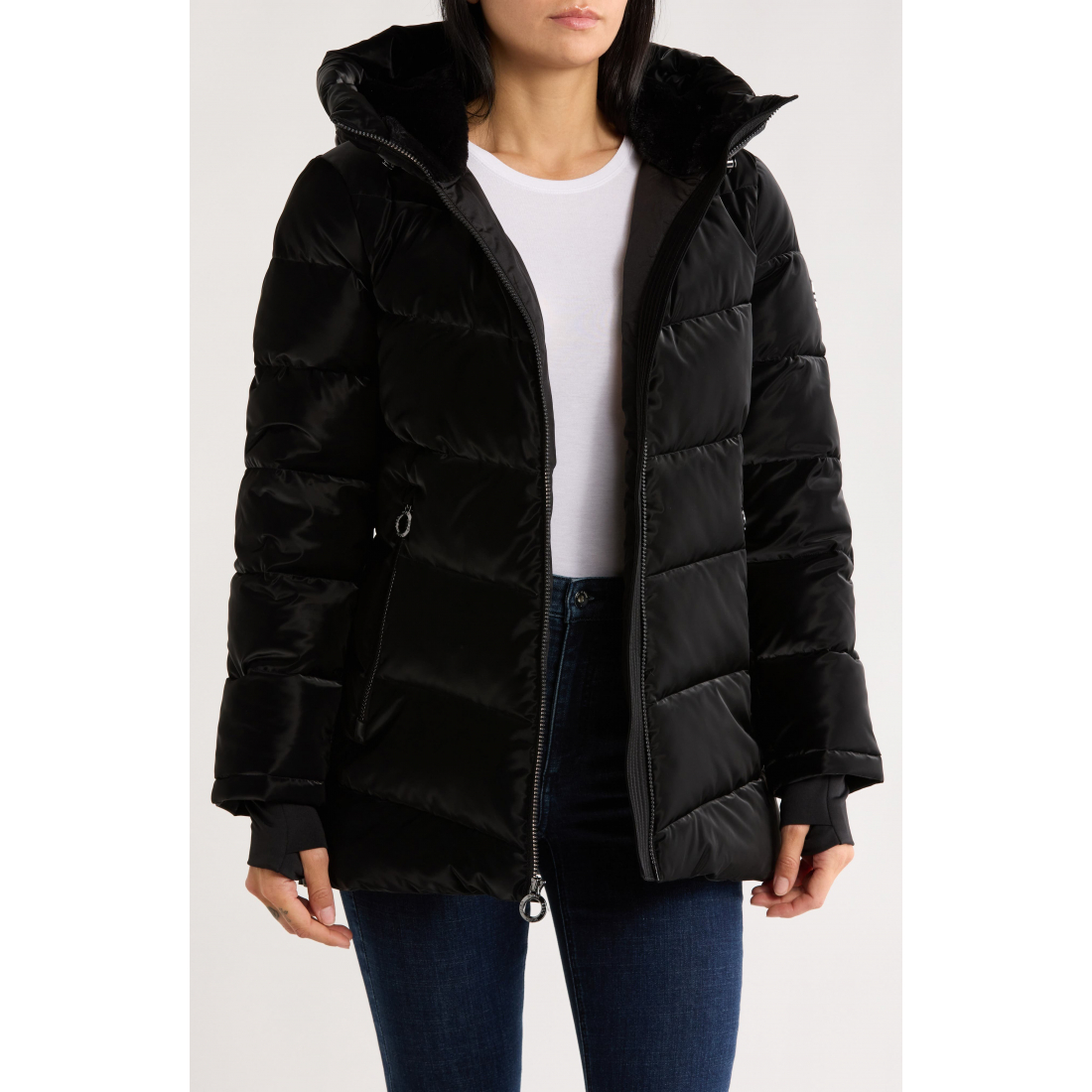 'Chevron Quilted' Pufferjacke für Damen