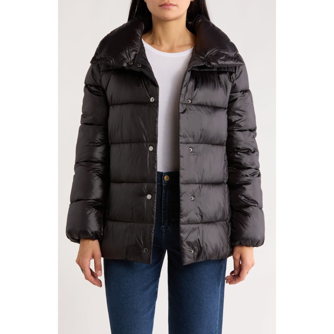 'Water Resistant Snap Front' Pufferjacke für Damen