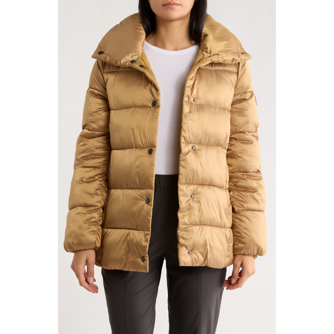 Women's 'Water Resistant Snap Front' Puffer Jacket
