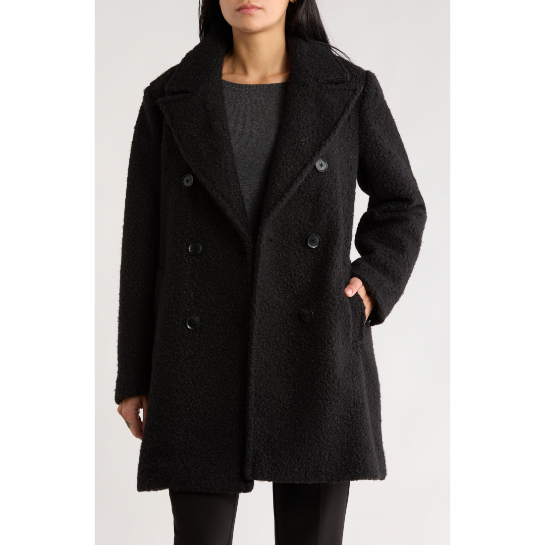 Manteau 'Missy Double Breasted Bouclé' pour Femmes