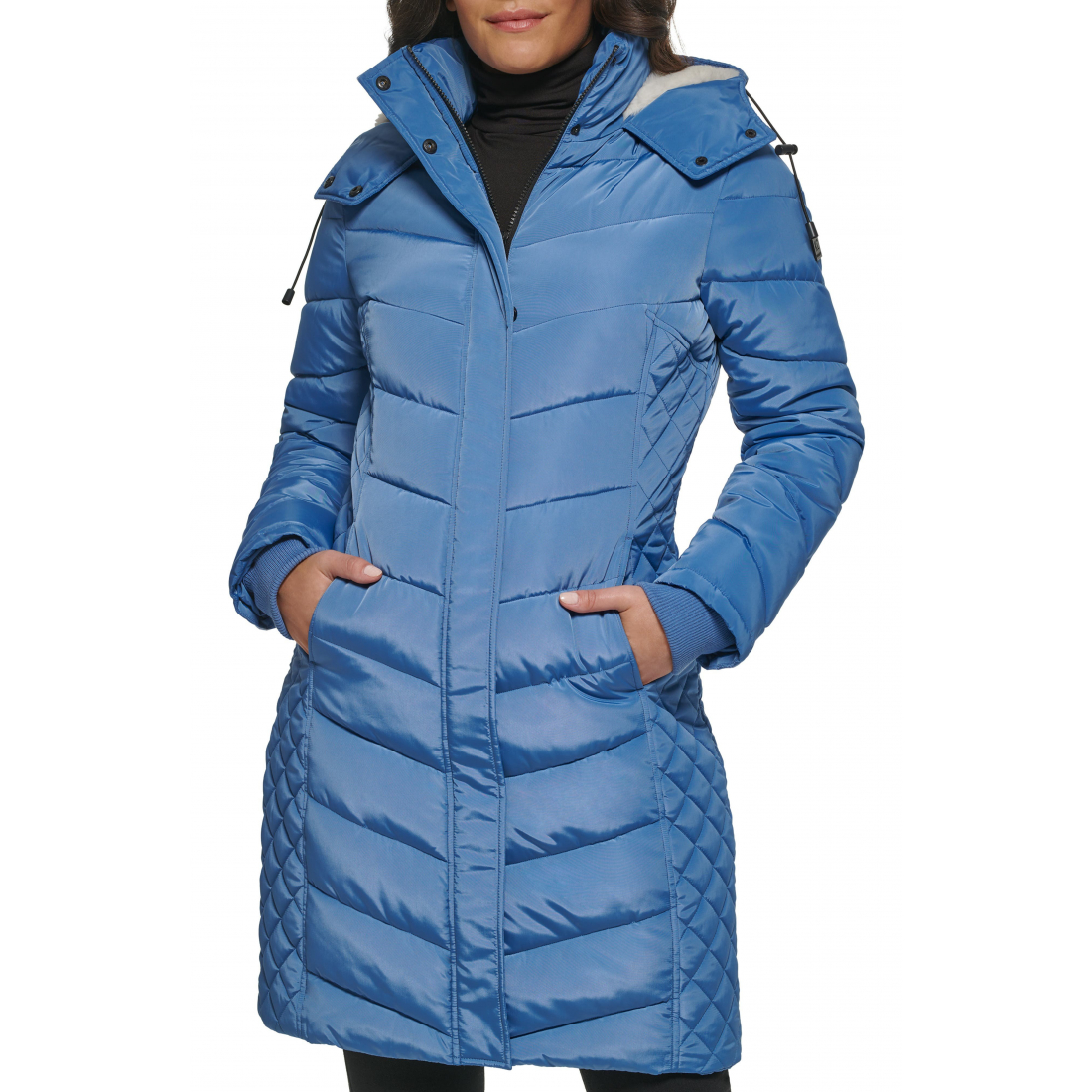 Women's 'Heavyweight Fleece Hood Quilted' Puffer Jacket