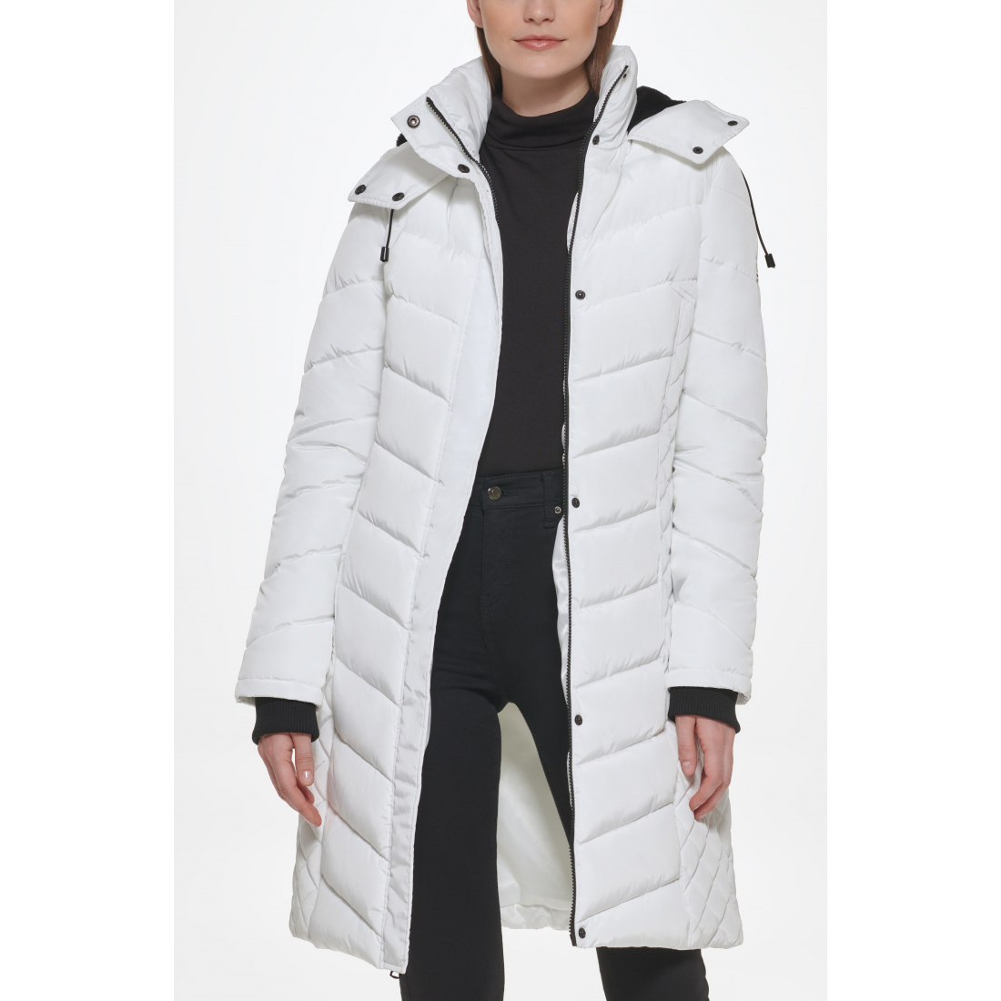Women's 'Heavyweight Fleece Hood Quilted' Puffer Jacket