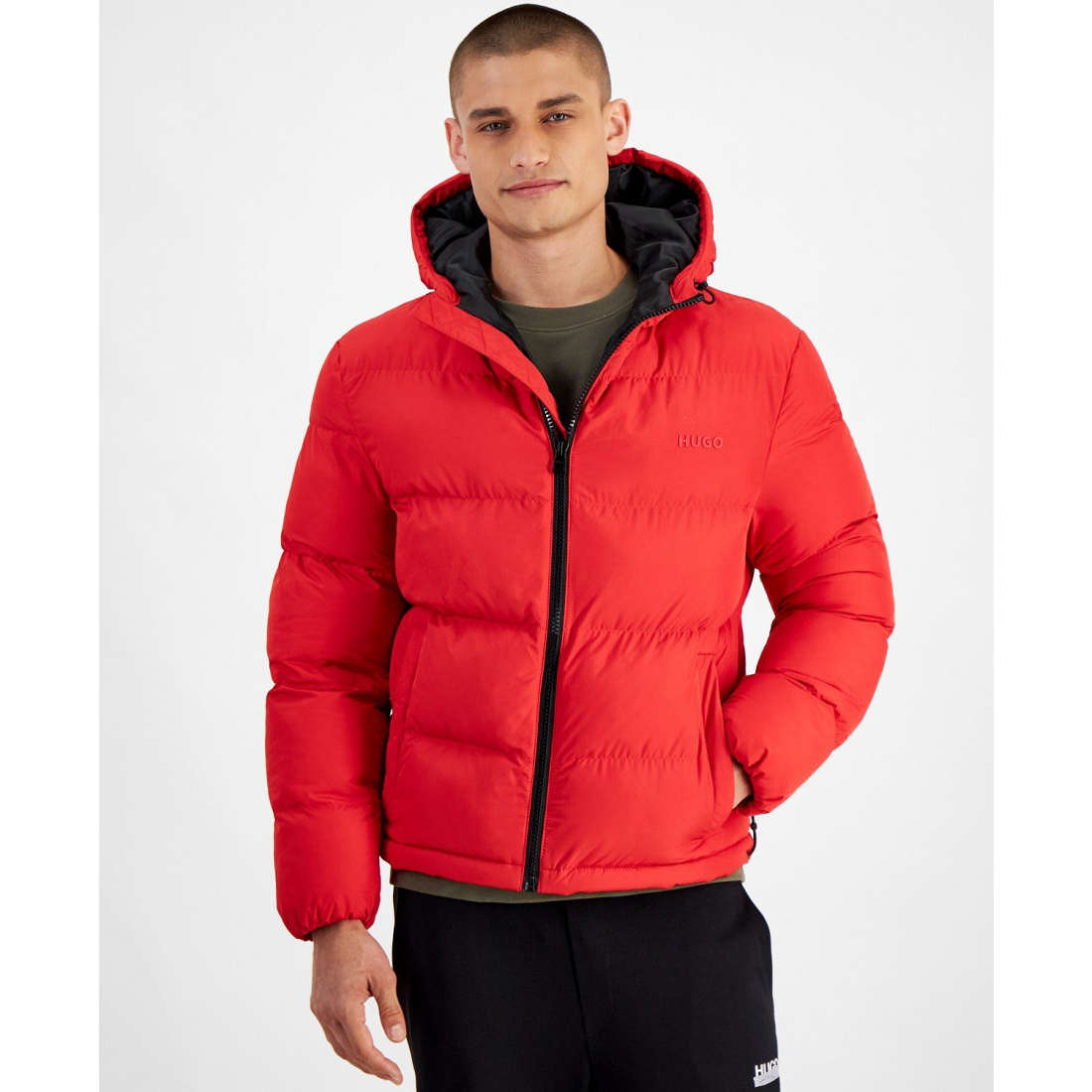 Veste matelassée 'Beazly2436 Slim-Fit Quilted Full-Zip Hooded' pour Hommes