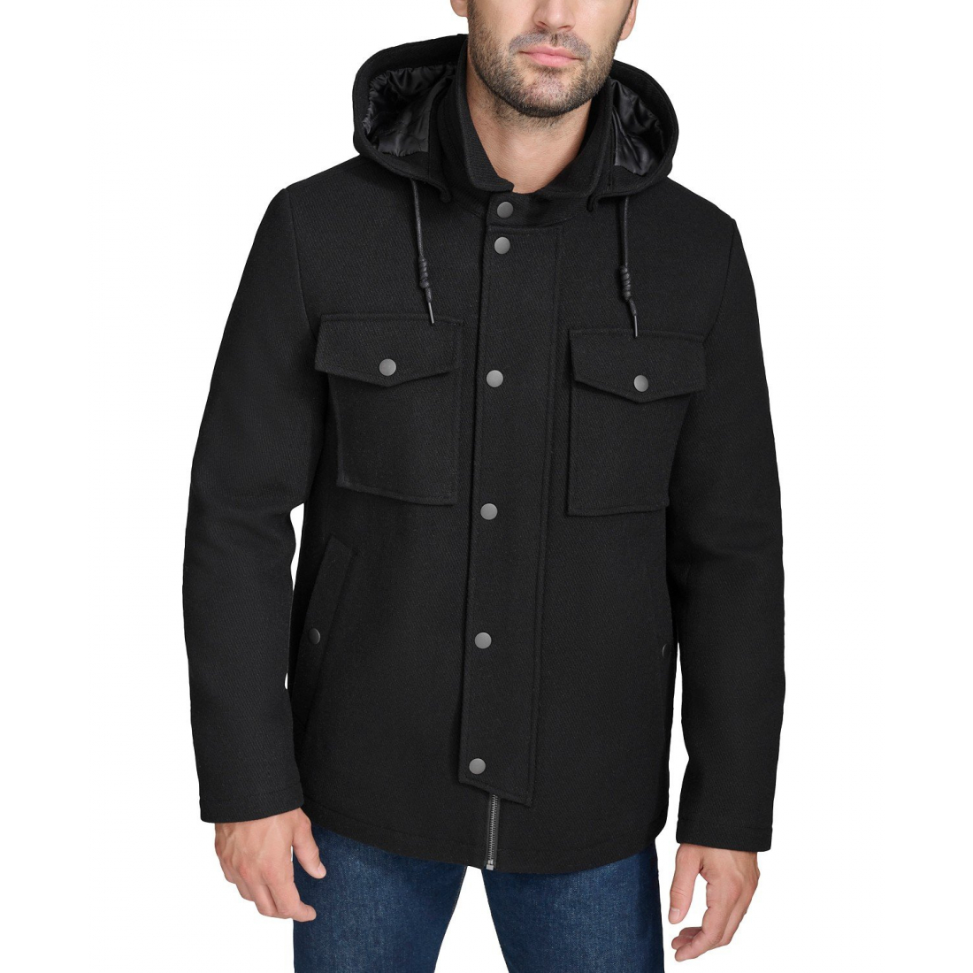Veste matelassée 'Full-Zip Twill Field Removable Hood' pour Hommes