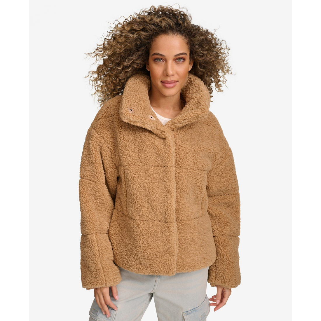 'Short Sherpa' Teddy-Mantel für Damen
