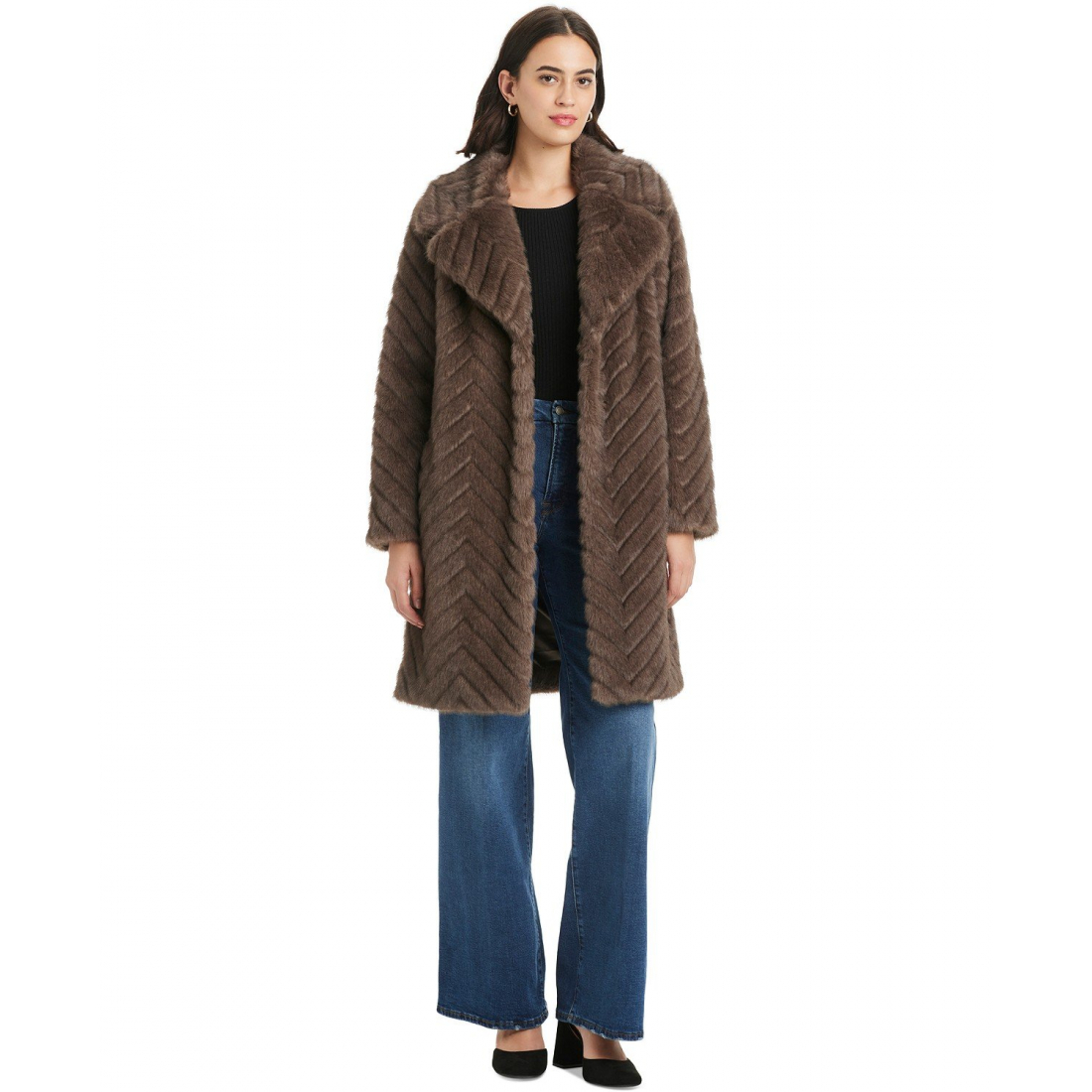 Manteau Teddy 'Chevron Textured' pour Femmes