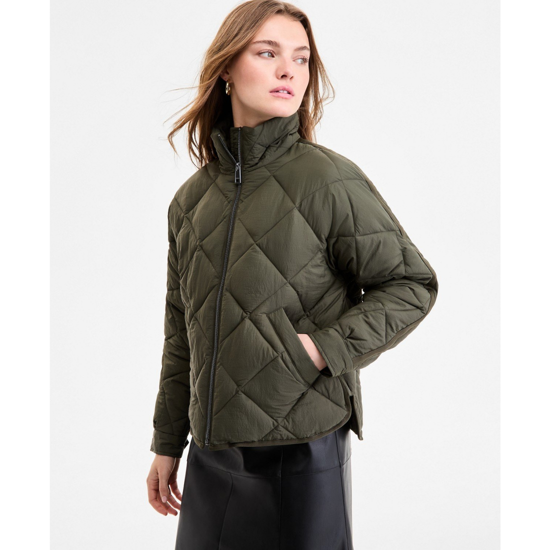 Women's 'Cropped Diamond' Quilted Jacket