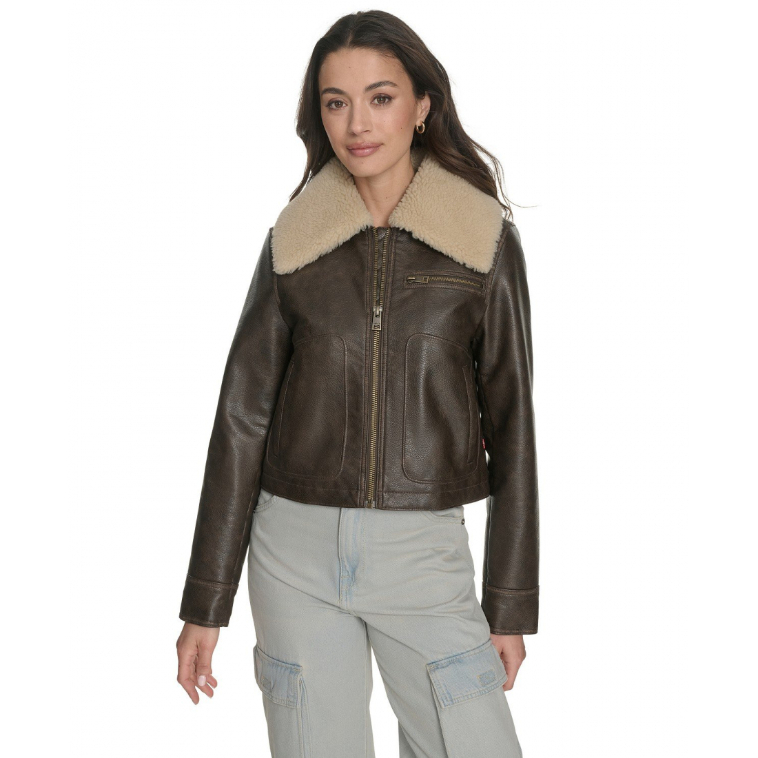 'Regular Faux' Lederjacke für Damen