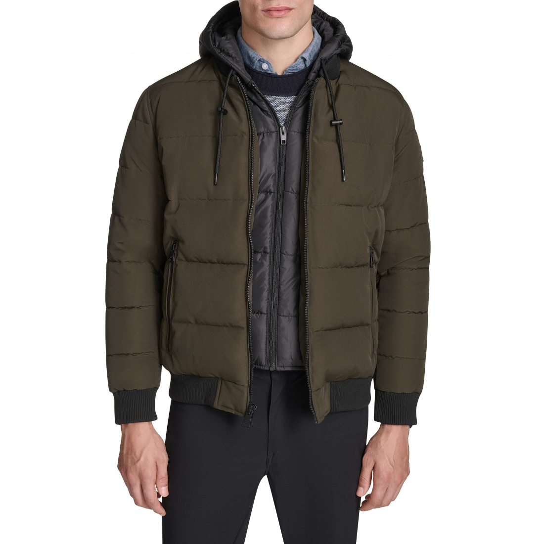 'Oxford Hooded Quilted' Bomberjacke für Herren