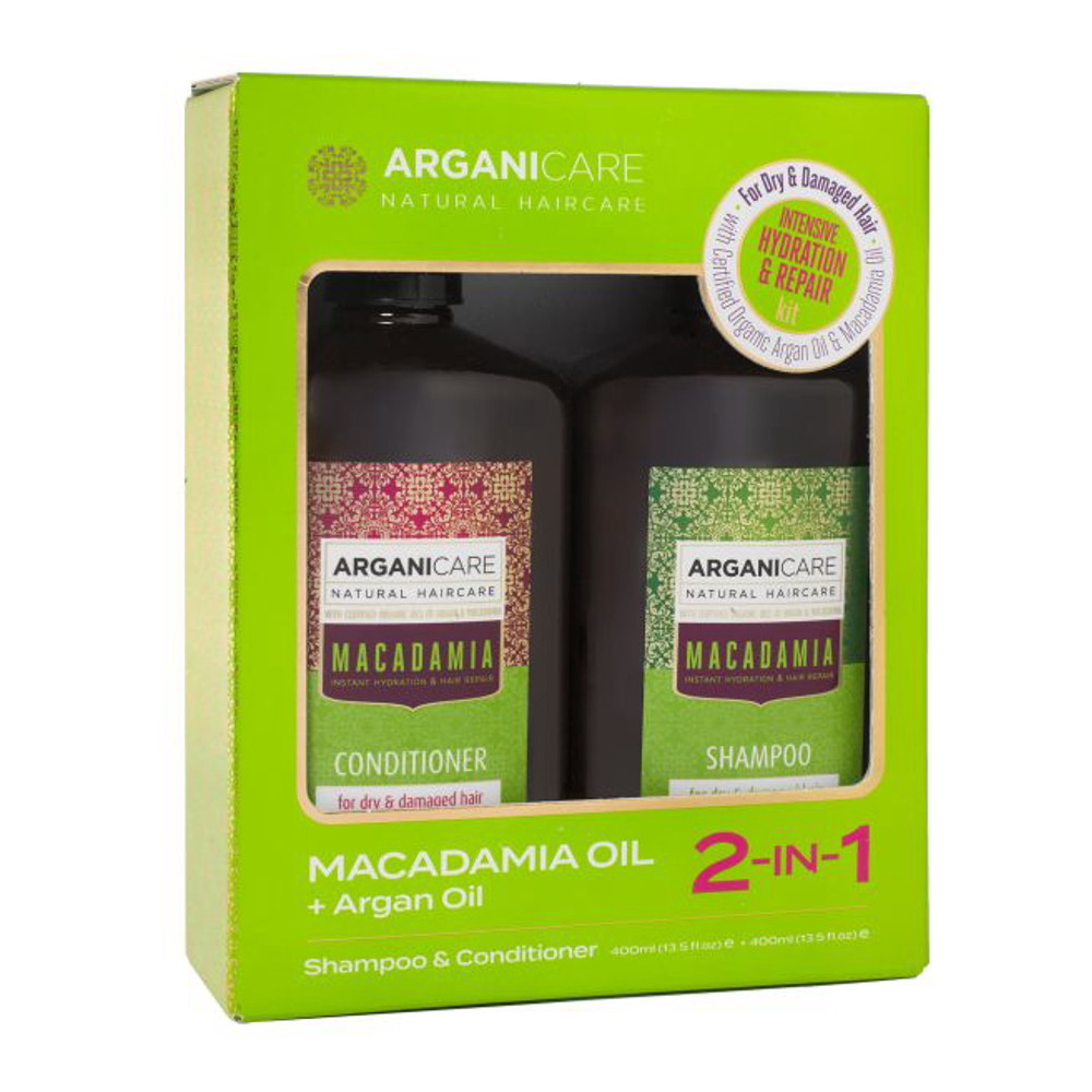 'Duo Macadamia Shampooing + Après-Shampooing' - 400 ml, 2 Pièces