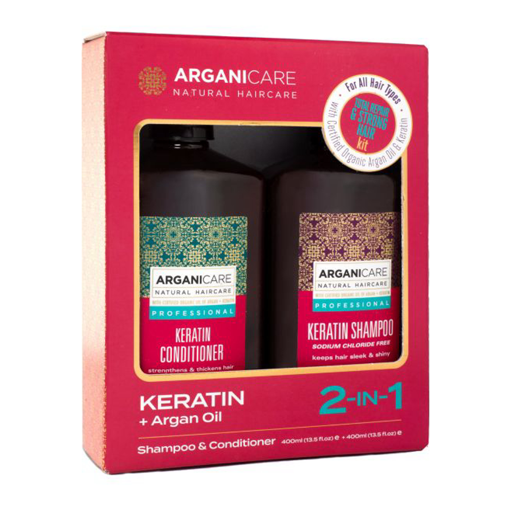 'Keratin' Shampoo & Conditioner - 400 ml, 2 Pieces
