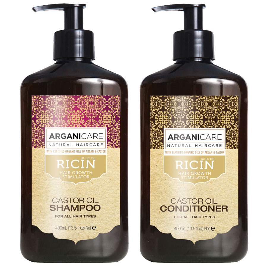 'Duo Ricin Shampooing + Après-Shampooing' - 400 ml, 2 Pièces