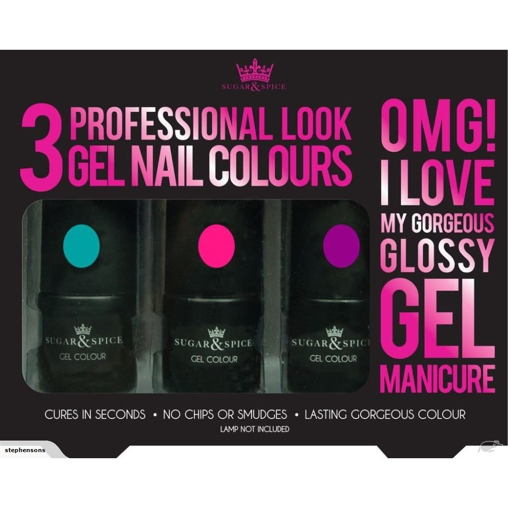 Set de vernis à ongles 'Bright Semi-Permanen' - 3 Unités