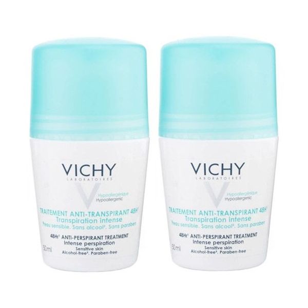 Déodorant Bille Traitement Anti-Transpirant 48H - 50 ml, 2 Pièces