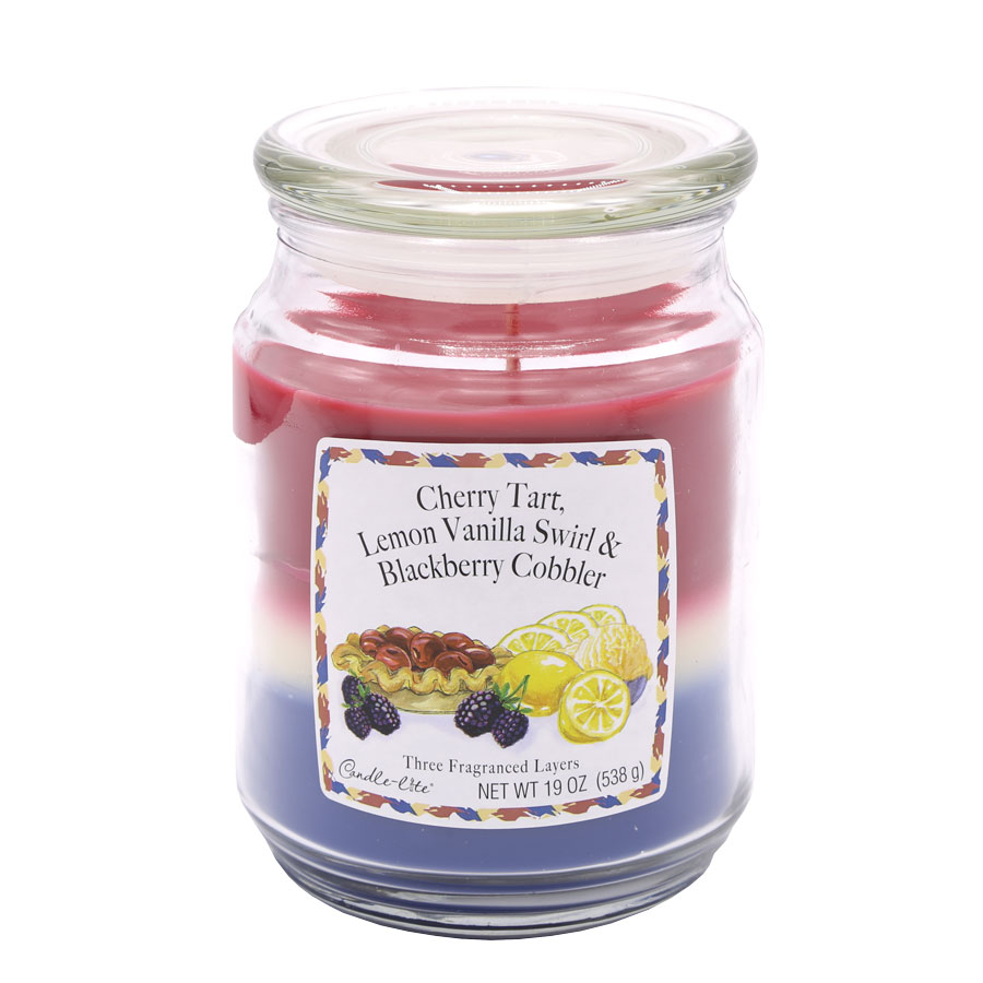 'Cherry Tart, Lemon Vanilla Swirl & Blackberry Cobbler' Scented Candle - 538 g