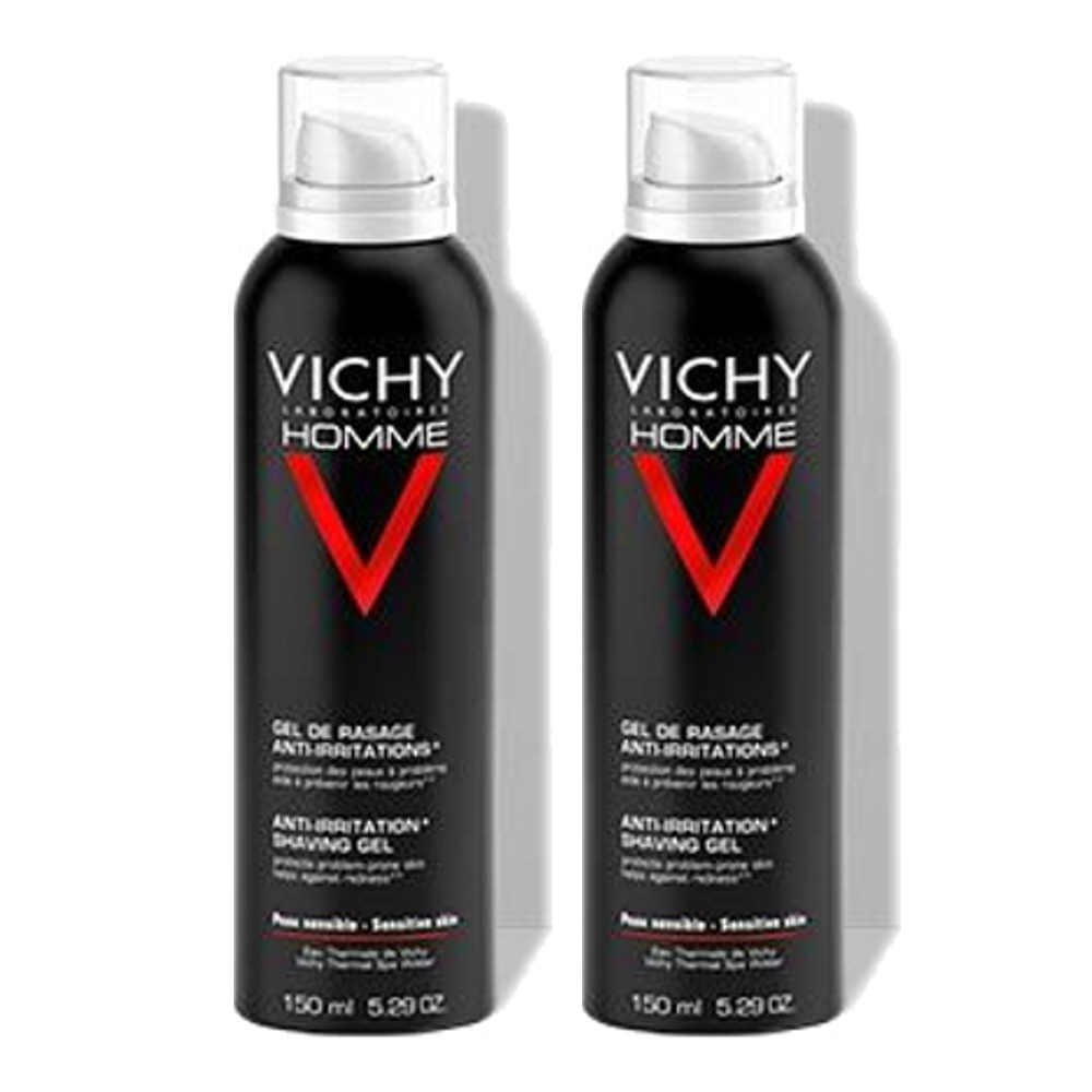 Vichy Homme Gel De Rasage - Anti-Irritations' - 150 ml, 2 Pièces