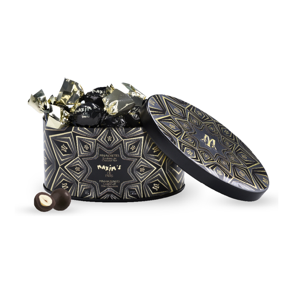 Metal Candy Box | Dark Chocolate Coated Hazelnuts