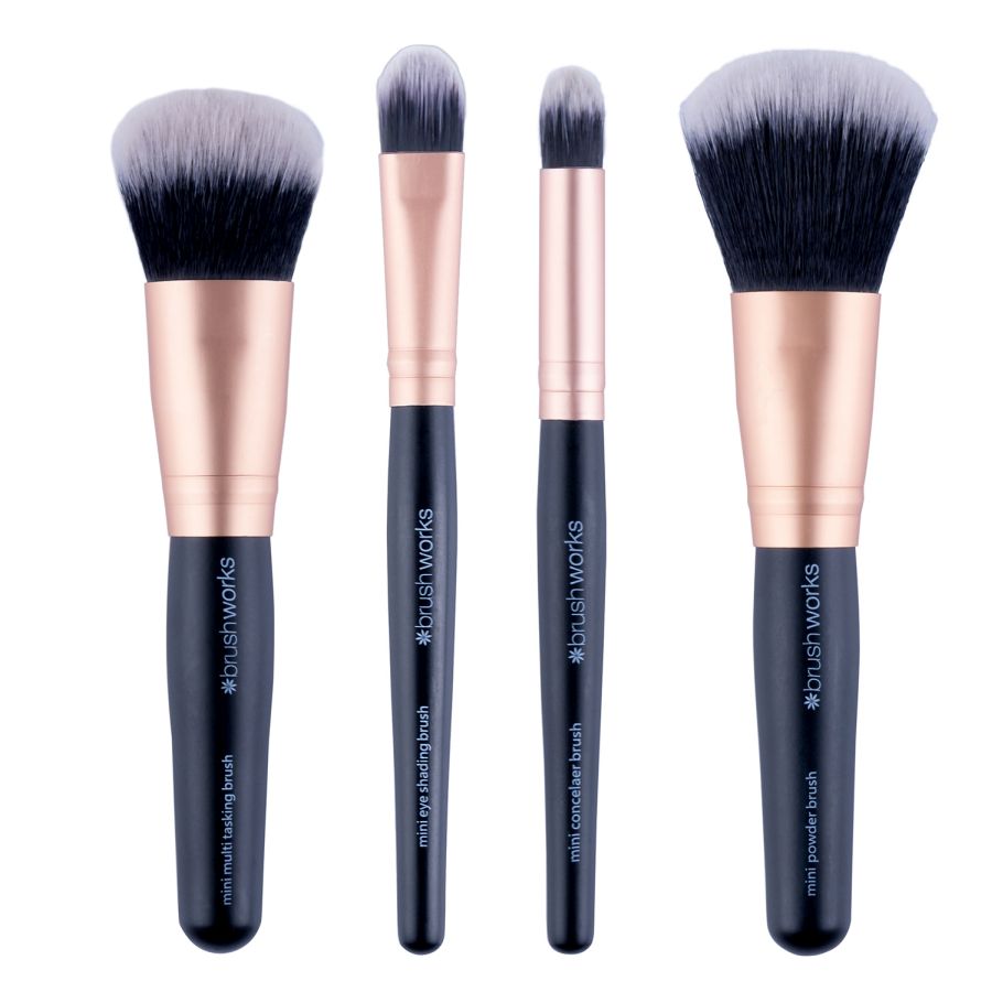 Set de pinceaux de maquillage 'Mini' - 4 Pièces