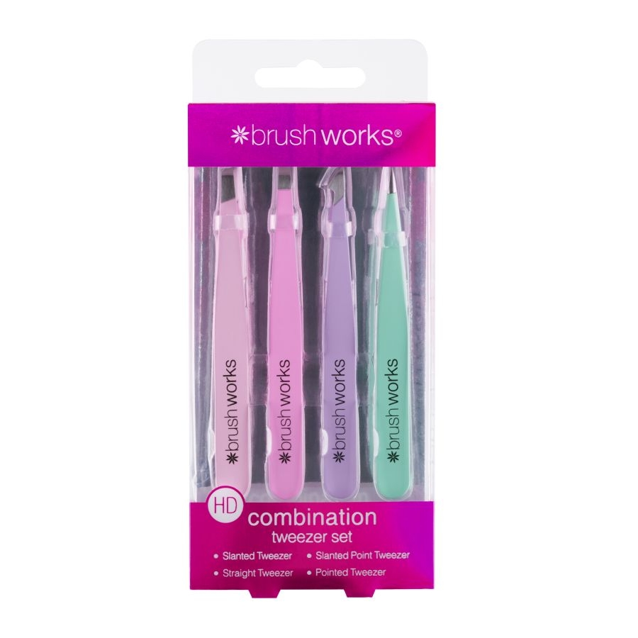 Set de pinces à épiler combinées HD - Pastels