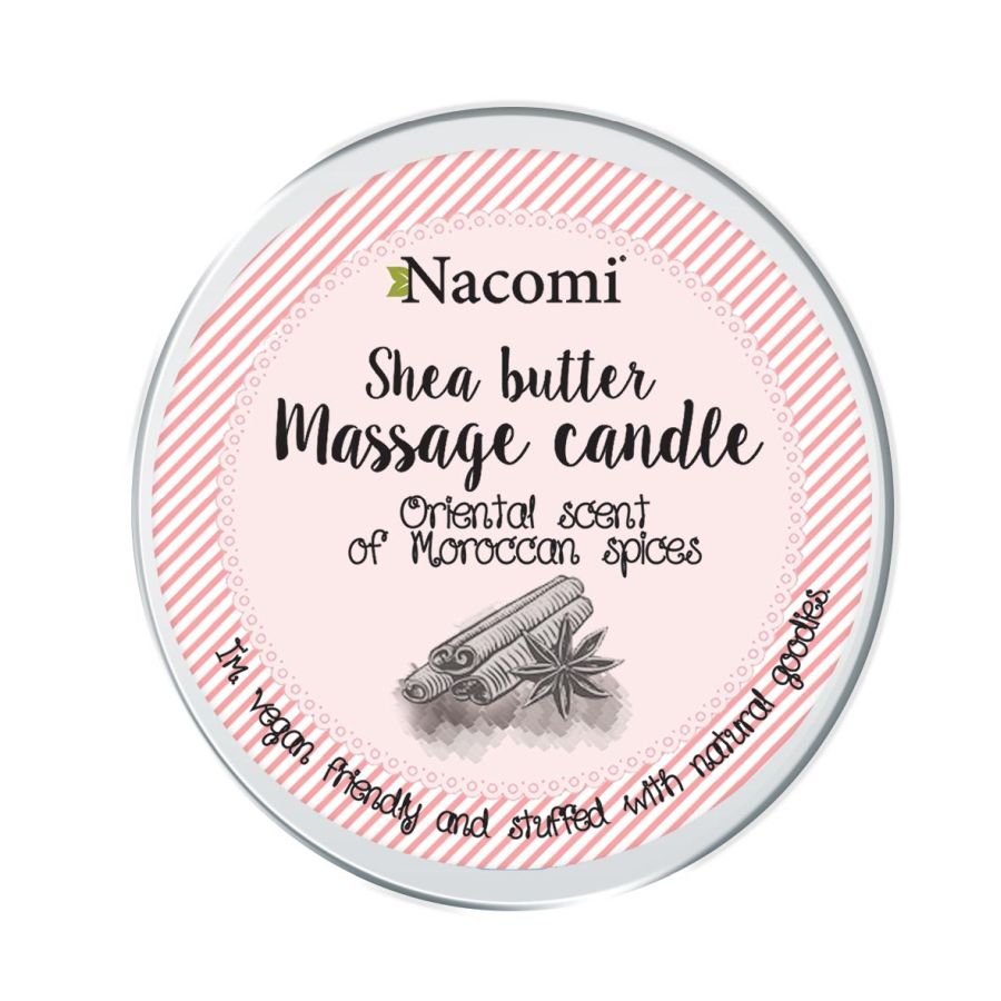 Nacomi - Bougie de massage au beurre de karité - parfum oriental d'épices marocaines - 150 g