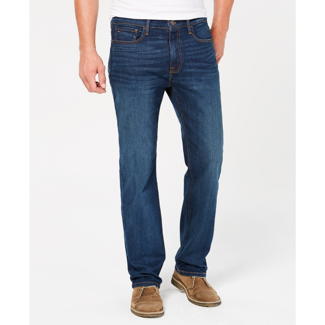 Tommy Hilfiger Relaxed-Fit Stretch Jeans pour Hommes